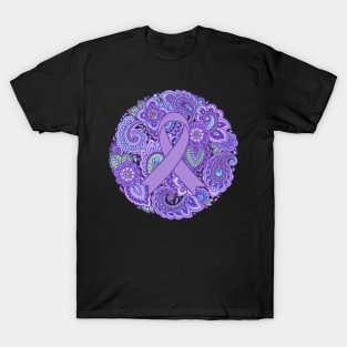 Purple Mandala Awareness Ribbon T-Shirt